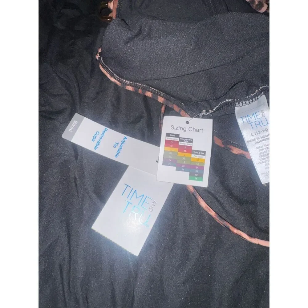 NWT leopard print one piece bathing suit size large